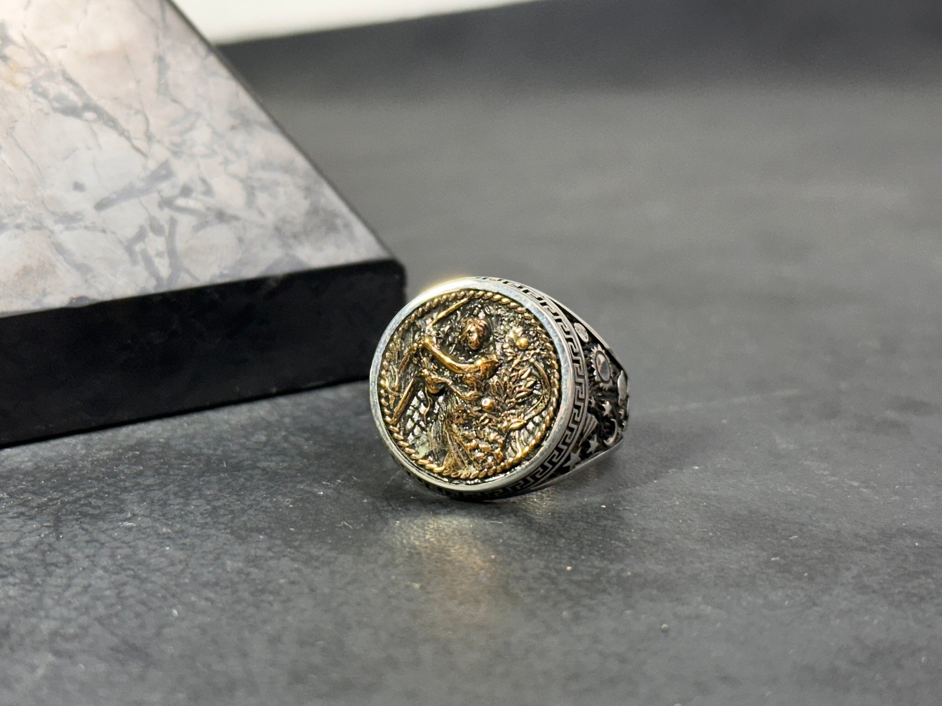 Virgo Zodiac Ring: Sterling Silver Celestial Design - Astrology Jewelry