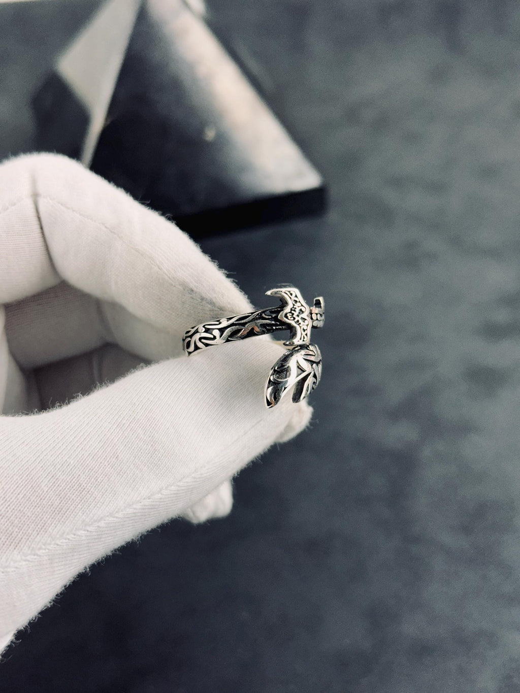Sterling Silver Sword Ring - Adjustable Zulfiqar Style