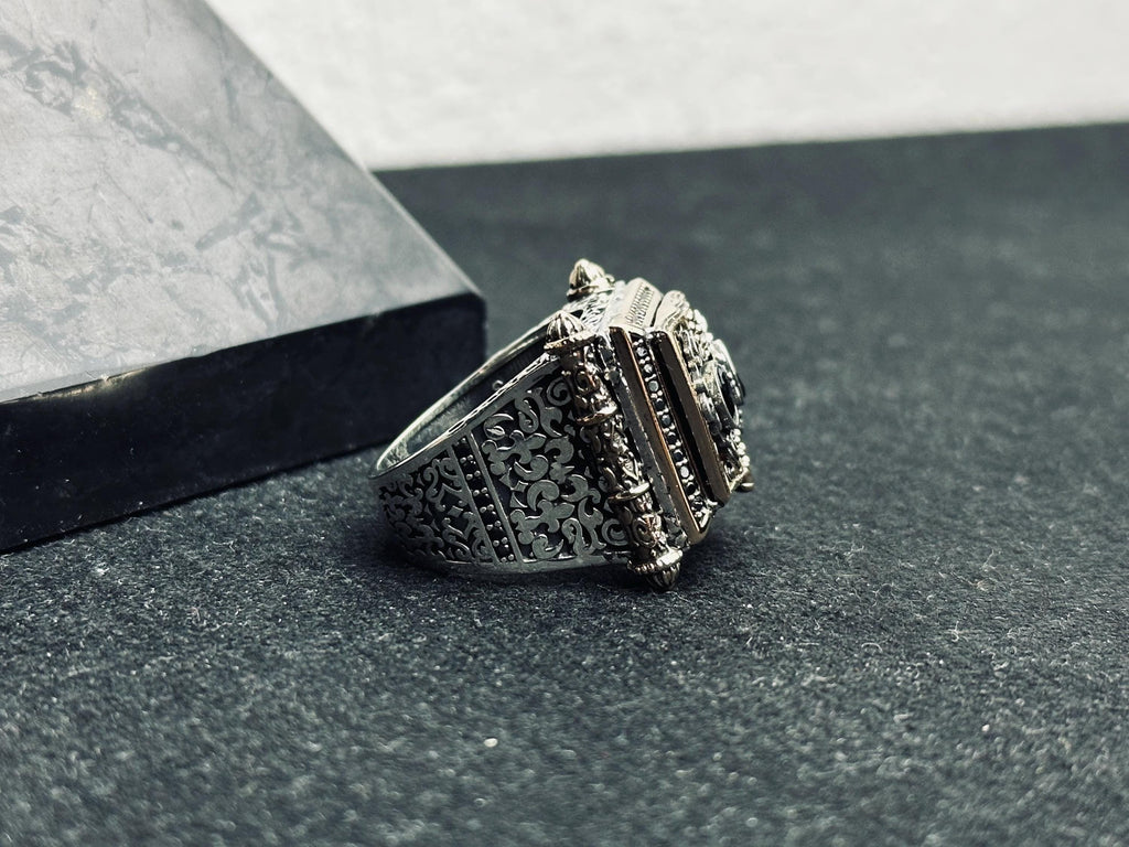 Book Design Ring: Handmade Sterling Silver Jewelry (Unisex)