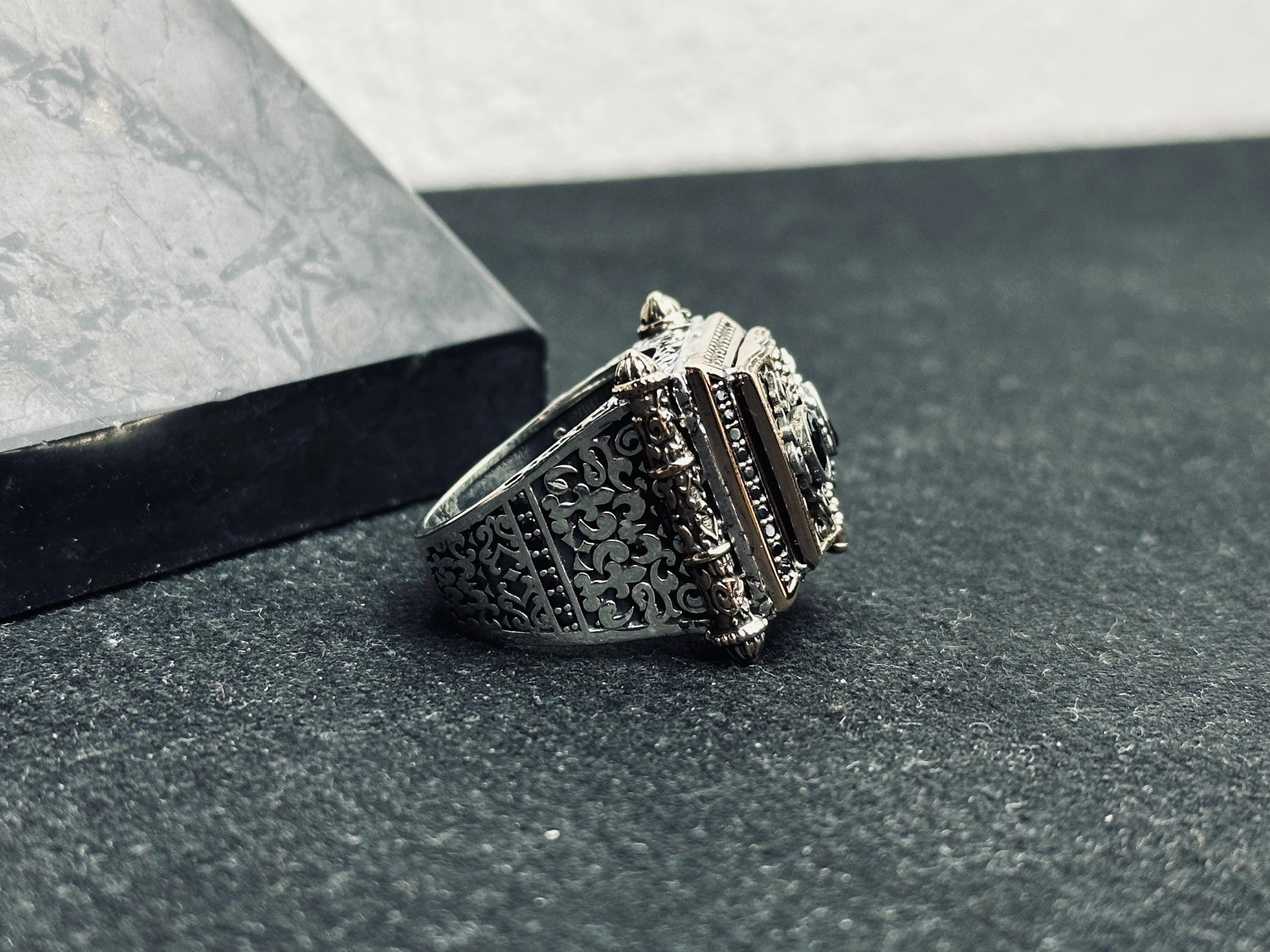 Book Design Ring: Handmade Sterling Silver Jewelry (Unisex)
