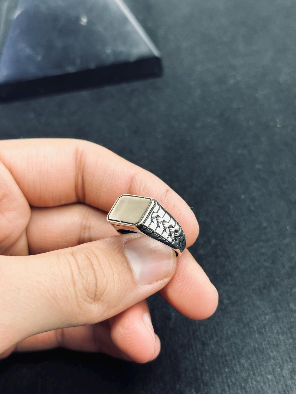Minimalist Rectangle Ring: Handmade Sterling Silver (Multiple Sizes)
