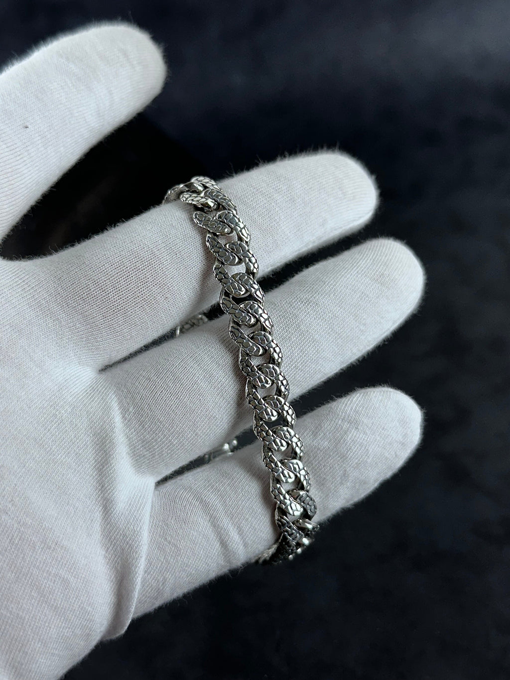 Silver Bracelet: Handmade with New Chain Design - Custom Engraved