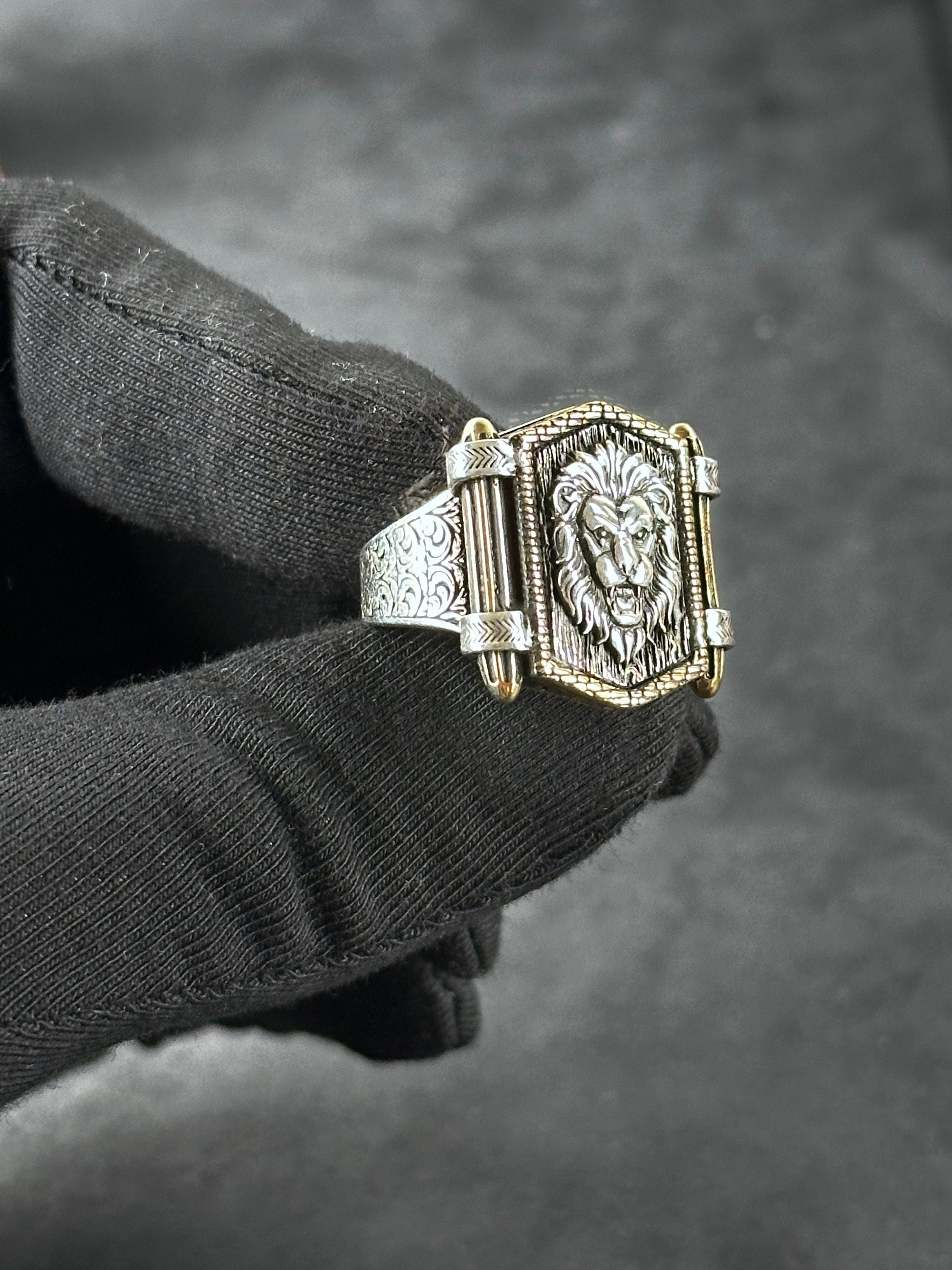 Sterling Silver Leo Ring: Handmade Zodiac Design - Men's Statement