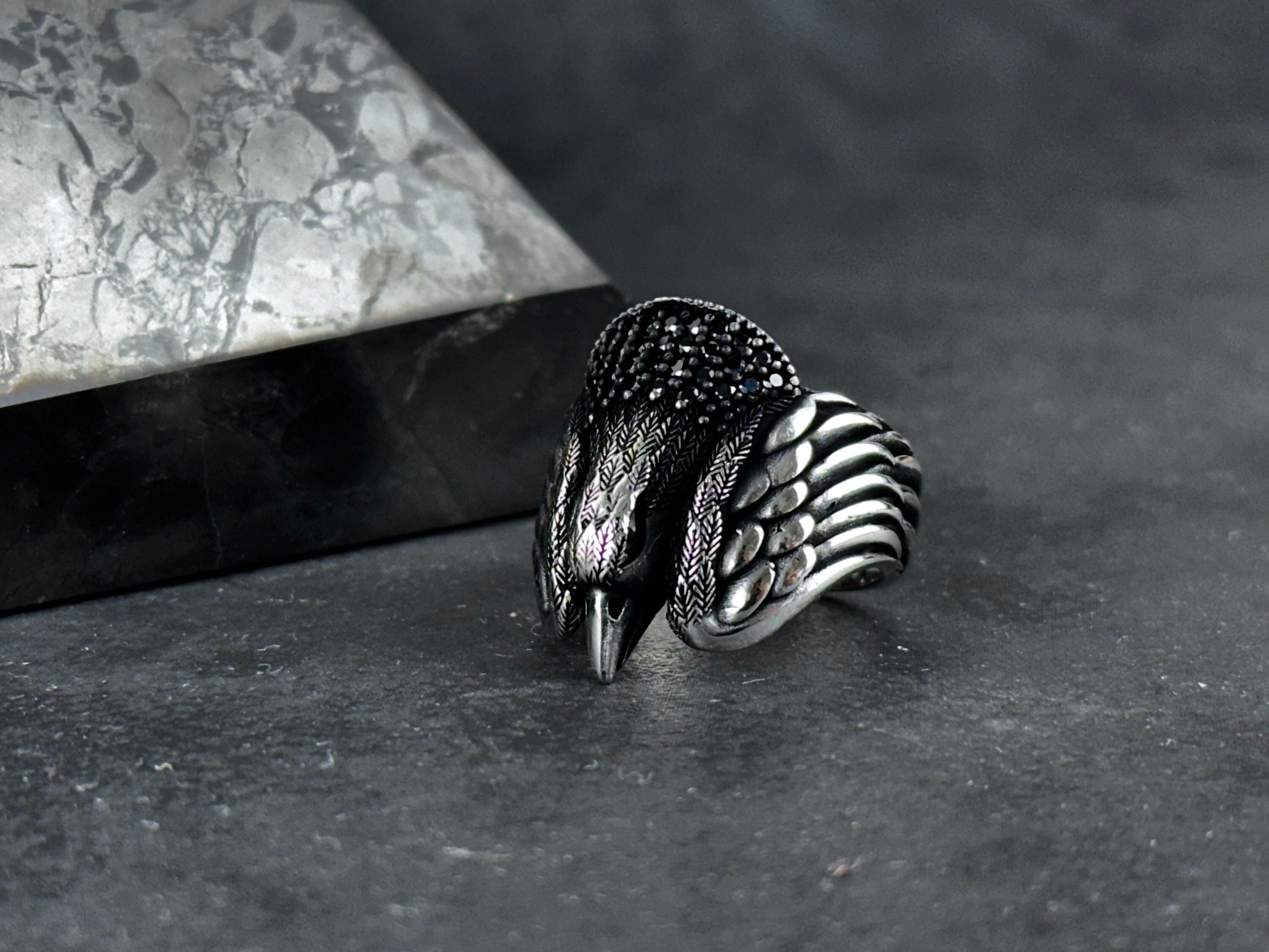 Eagle Ring: Sterling Silver Handmade - Bold Men's Statement