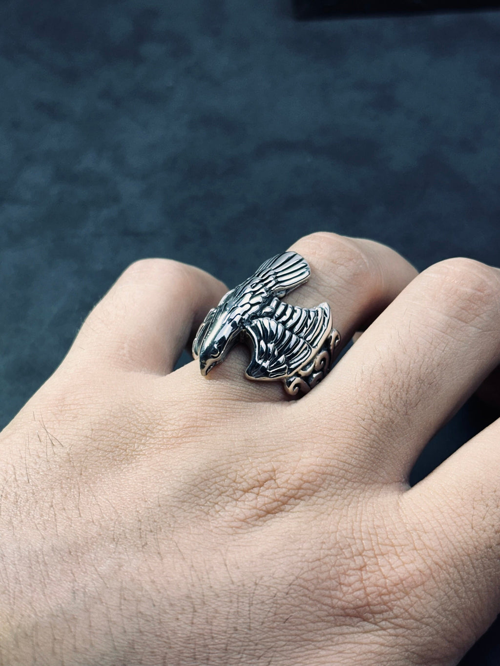 Falcon Ring: Solid Sterling Silver Minimalist Style (Men's Jewelry)