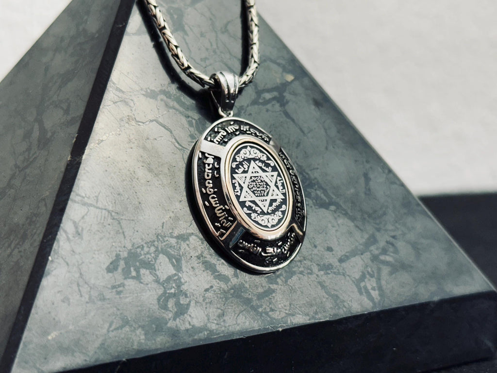 Seal of Solomon Pendant Necklace - Handmade Sterling Silver Talisman
