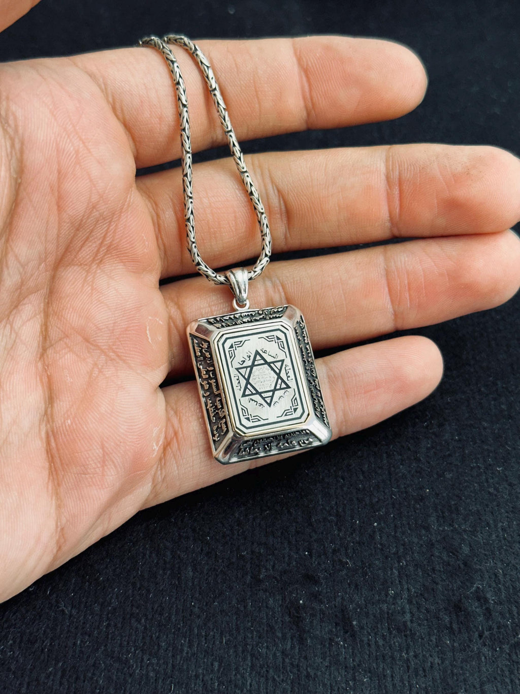 Solomon Seal Pendant: Handmade Sterling Silver - Turkish Design