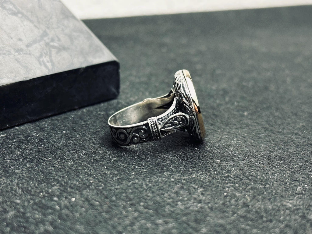 Seal of Solomon Sterling Silver Ring - Handmade Spiritual Amulet