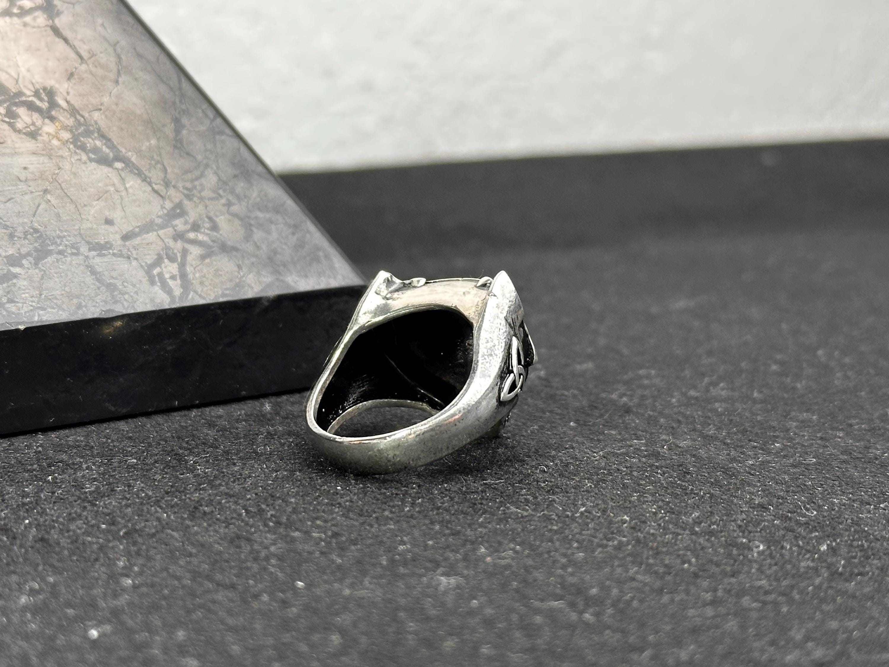 Viking Fenrir Ring: Nordic Wolf Jewelry (Sterling Silver, Handmade)