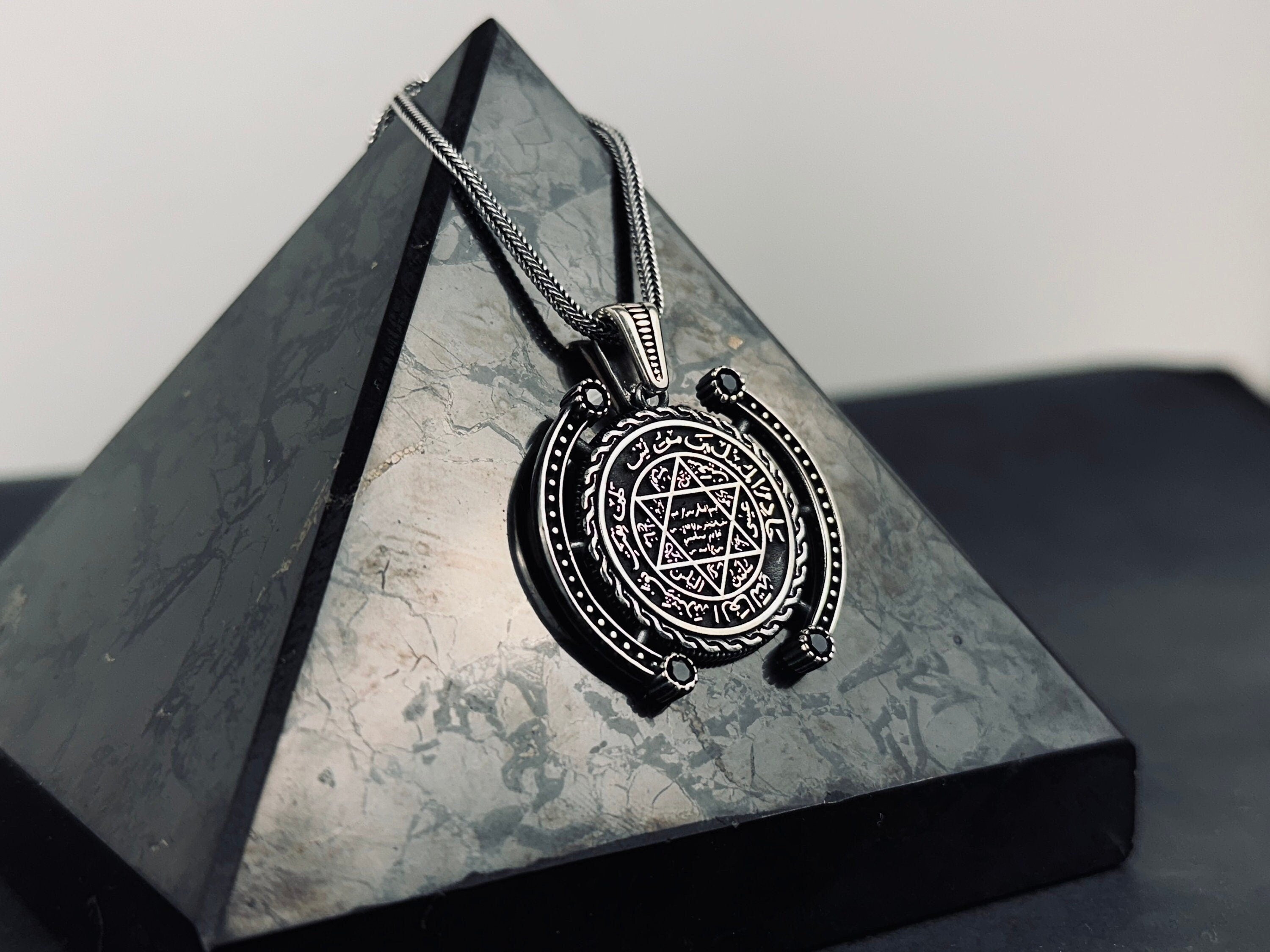 Solomon Seal Necklace, Sterling Silver Star of David (Pendant with Chain)