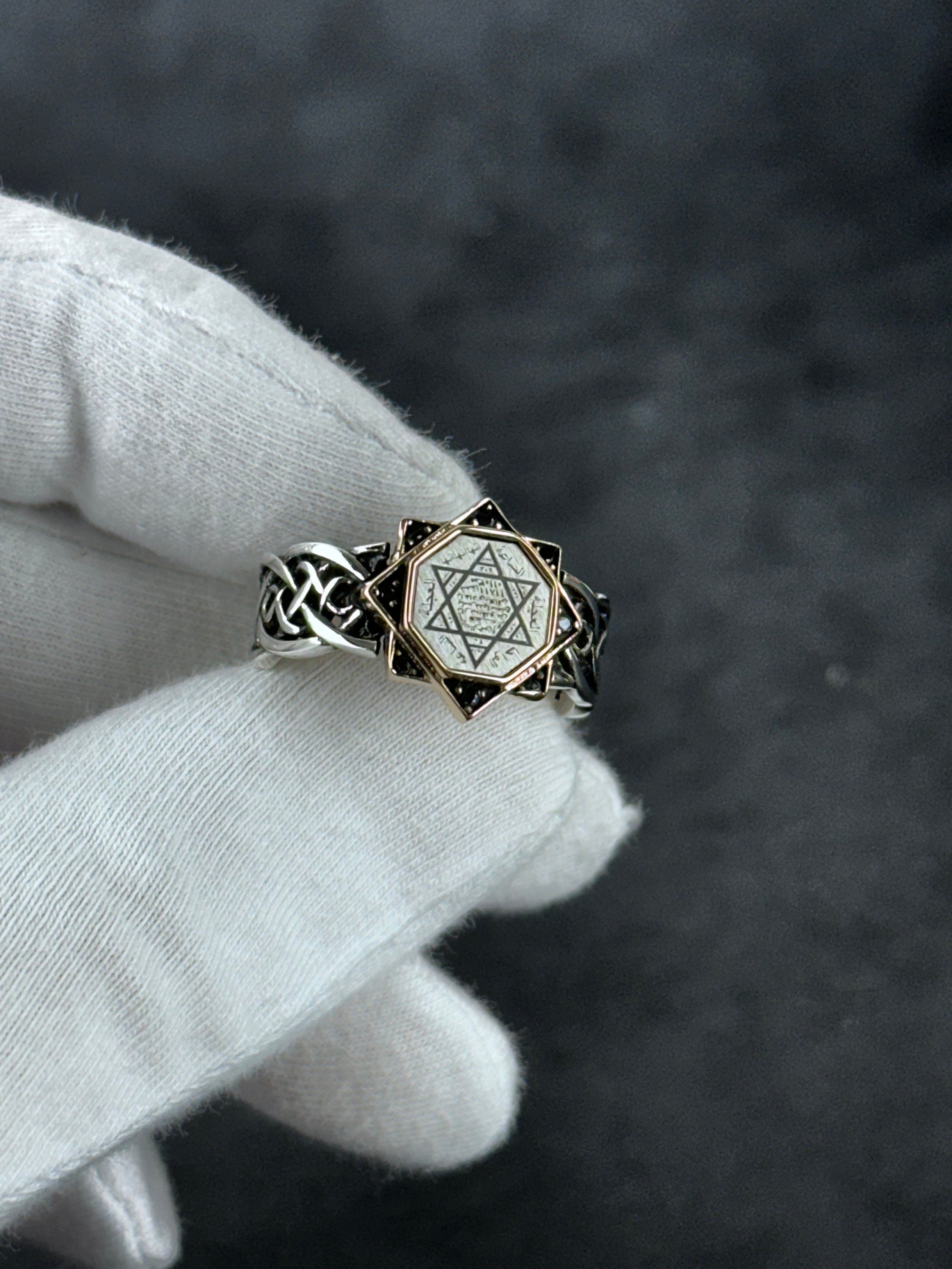 Solomon King Ring: Sterling Silver Minimalist Design - Adjustable Fit