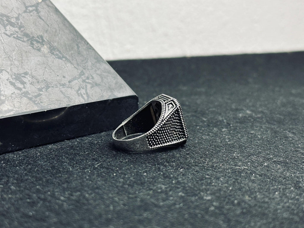 Initial Signet Ring: Sterling Silver - Custom Engraved, Unisex