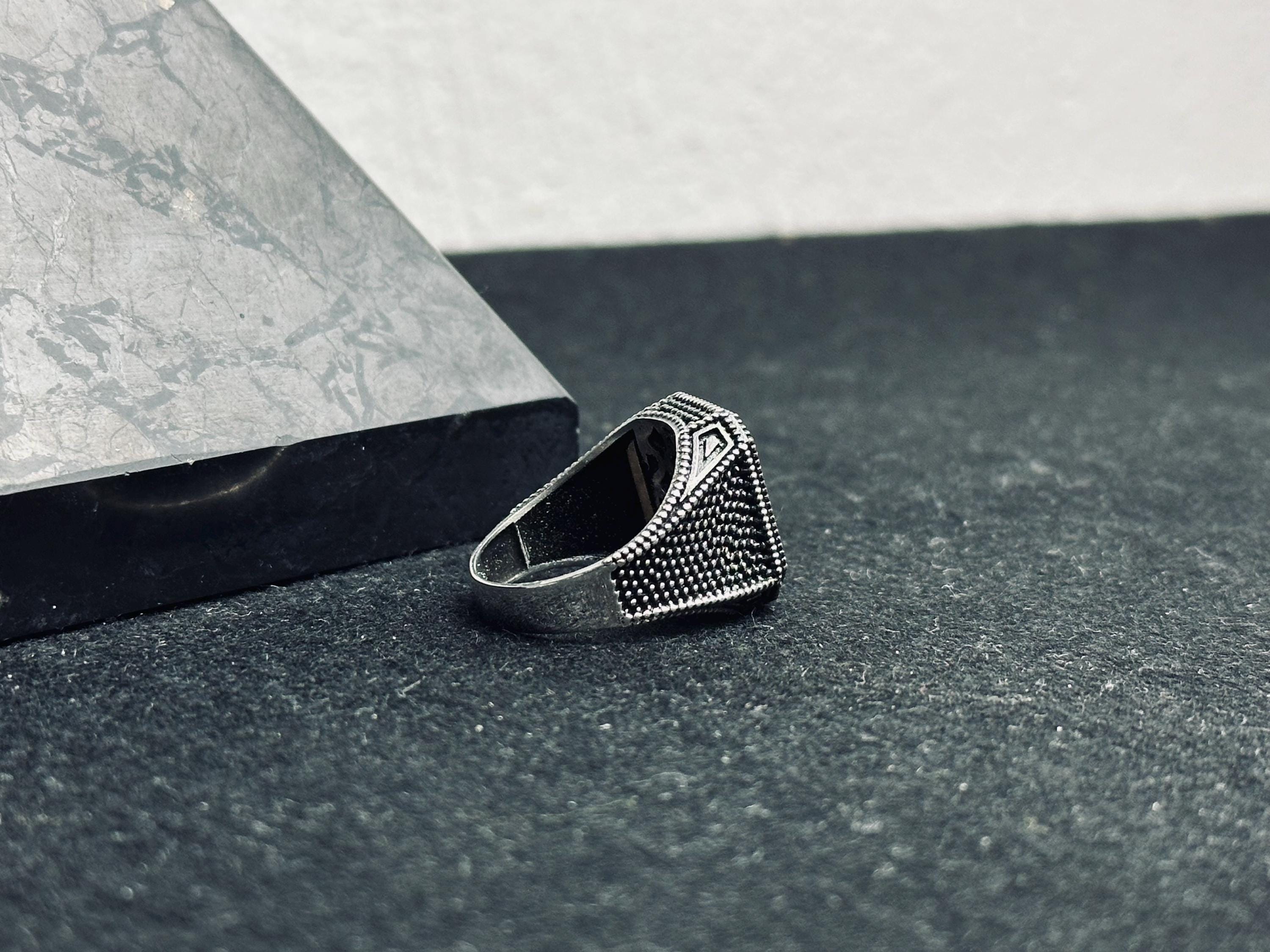 Initial Signet Ring: Sterling Silver - Custom Engraved, Unisex