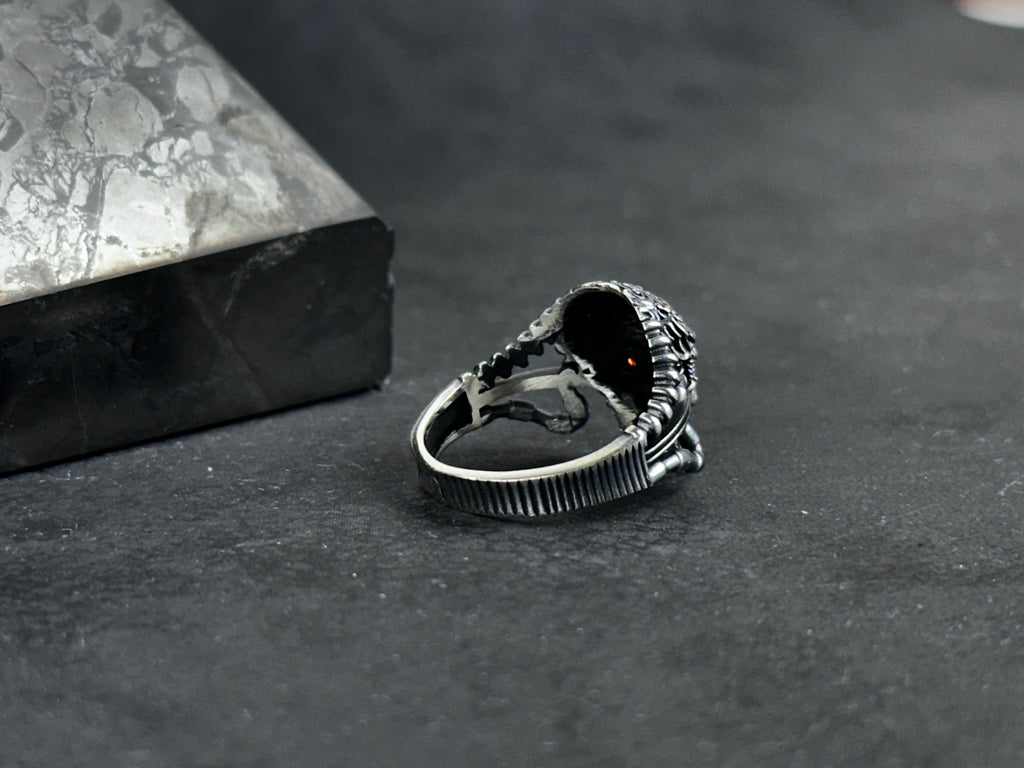 Jawless Skull Ring: Gothic Sterling Silver (Handmade Statement Piece)