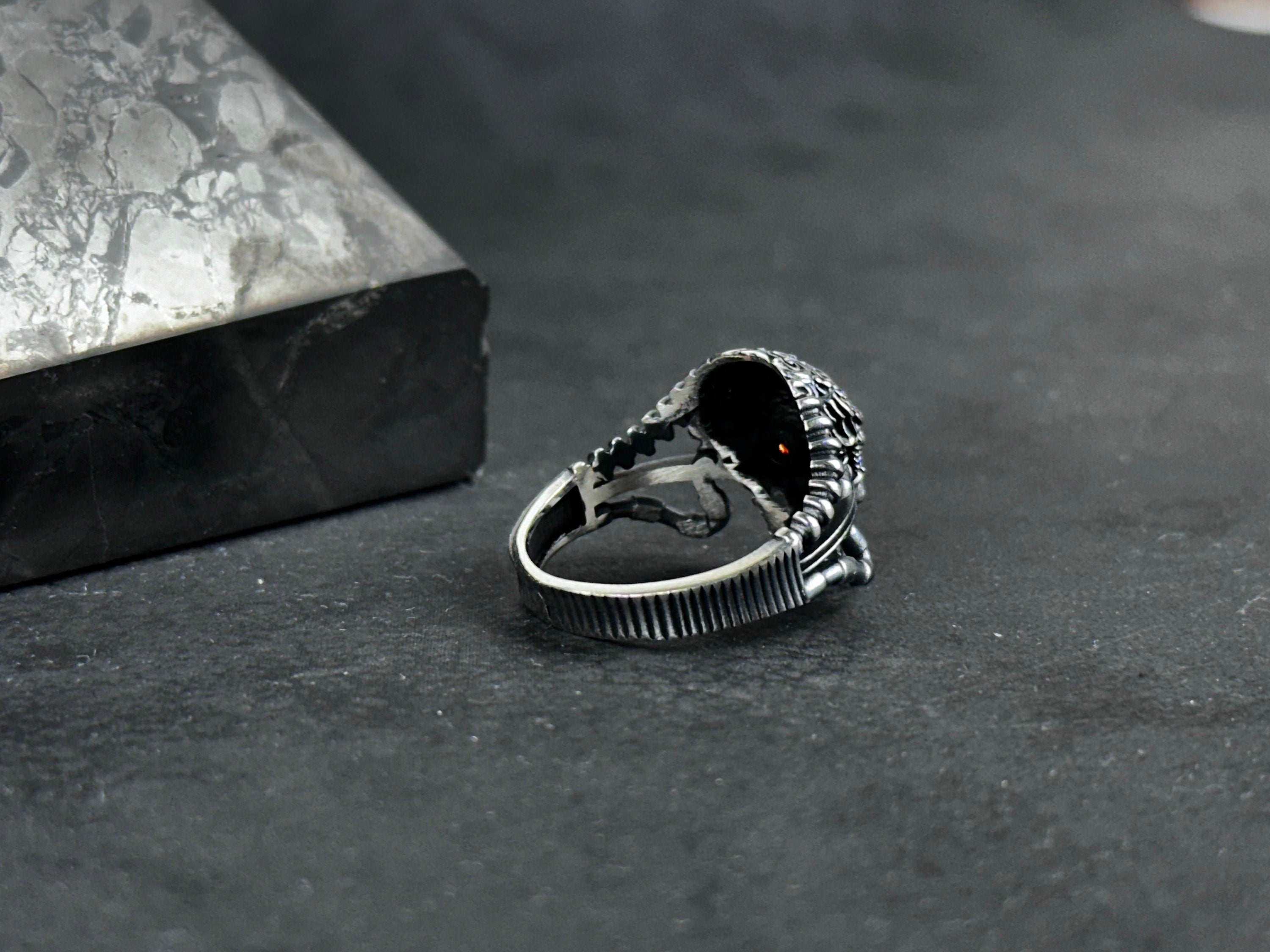 Jawless Skull Ring: Gothic Sterling Silver (Handmade Statement Piece)