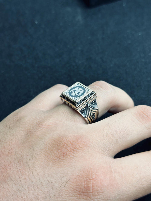 Double Headed Eagle Ring: Ottoman Inspired Jewelry (Handmade Sterling Silver)
