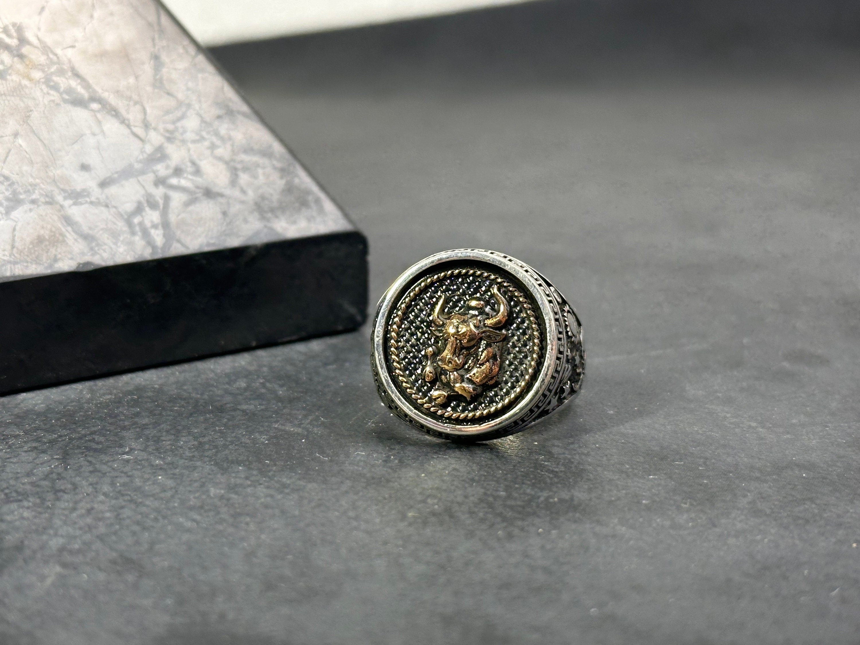Taurus Zodiac Ring - Sterling Silver Astrology Jewelry