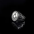 Moon and Star Ring: Sterling Silver Islamic Jewelry (Handmade)