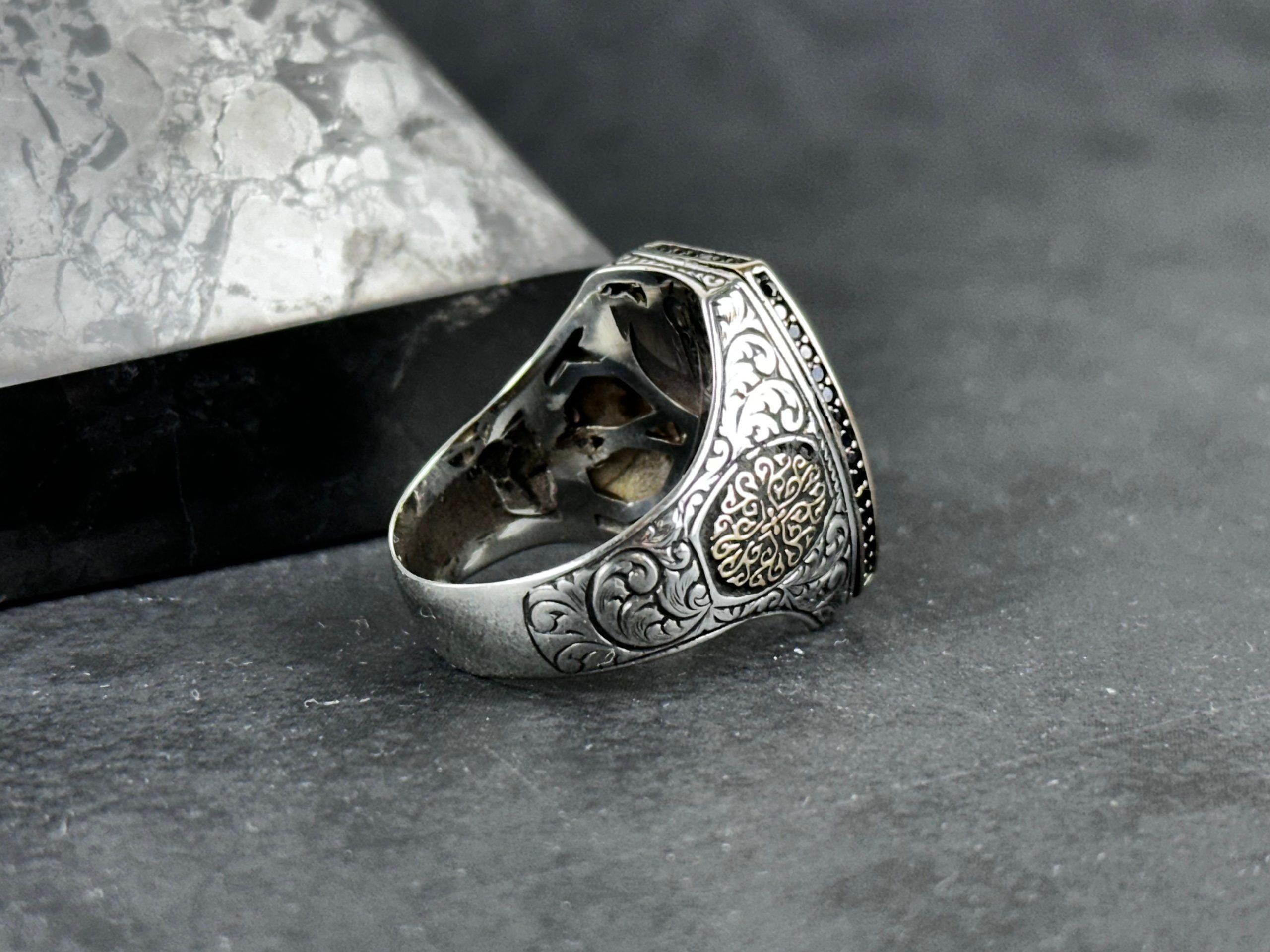 Sterling Silver Solomon's Seal Ring - Spiritual Protection Symbol
