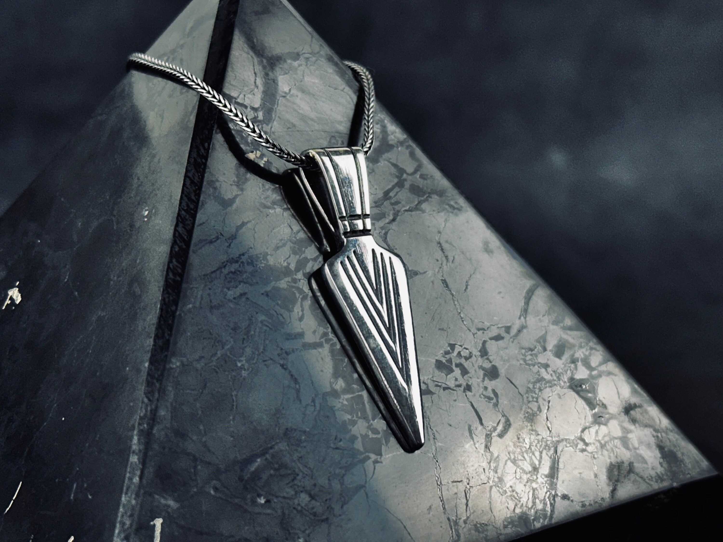Arrowhead Necklace: Sterling Silver Boho Style - Festival Accessory