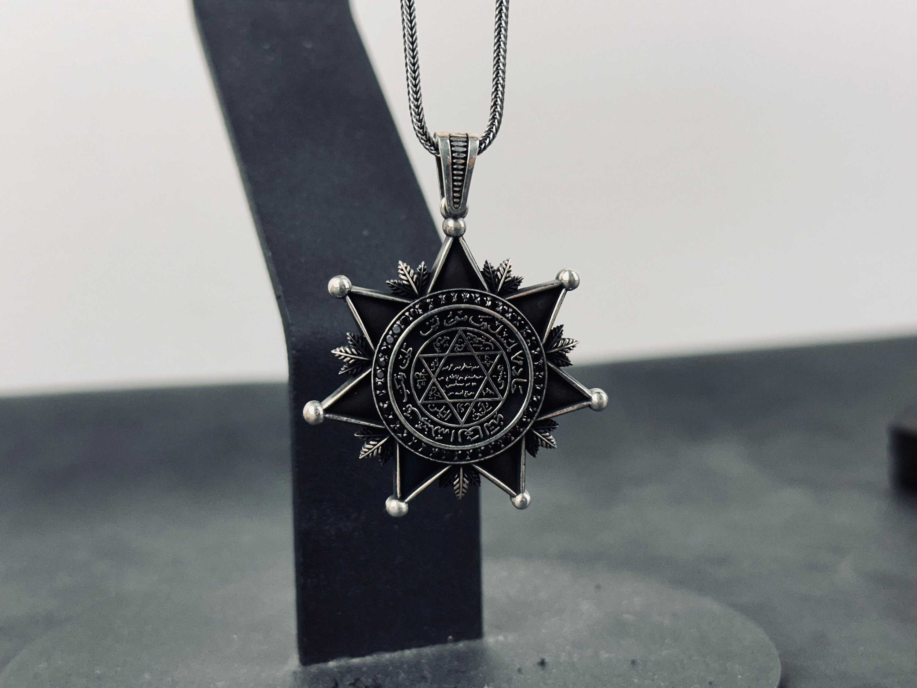 King Solomon Seal Necklace - Silver Star of David Pendant