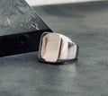 Sterling Silver Square Ring - Elegant Everyday Band