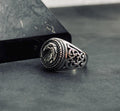 Artisan Sterling Silver Eagle Ring, Round Band (Mens and Womens)