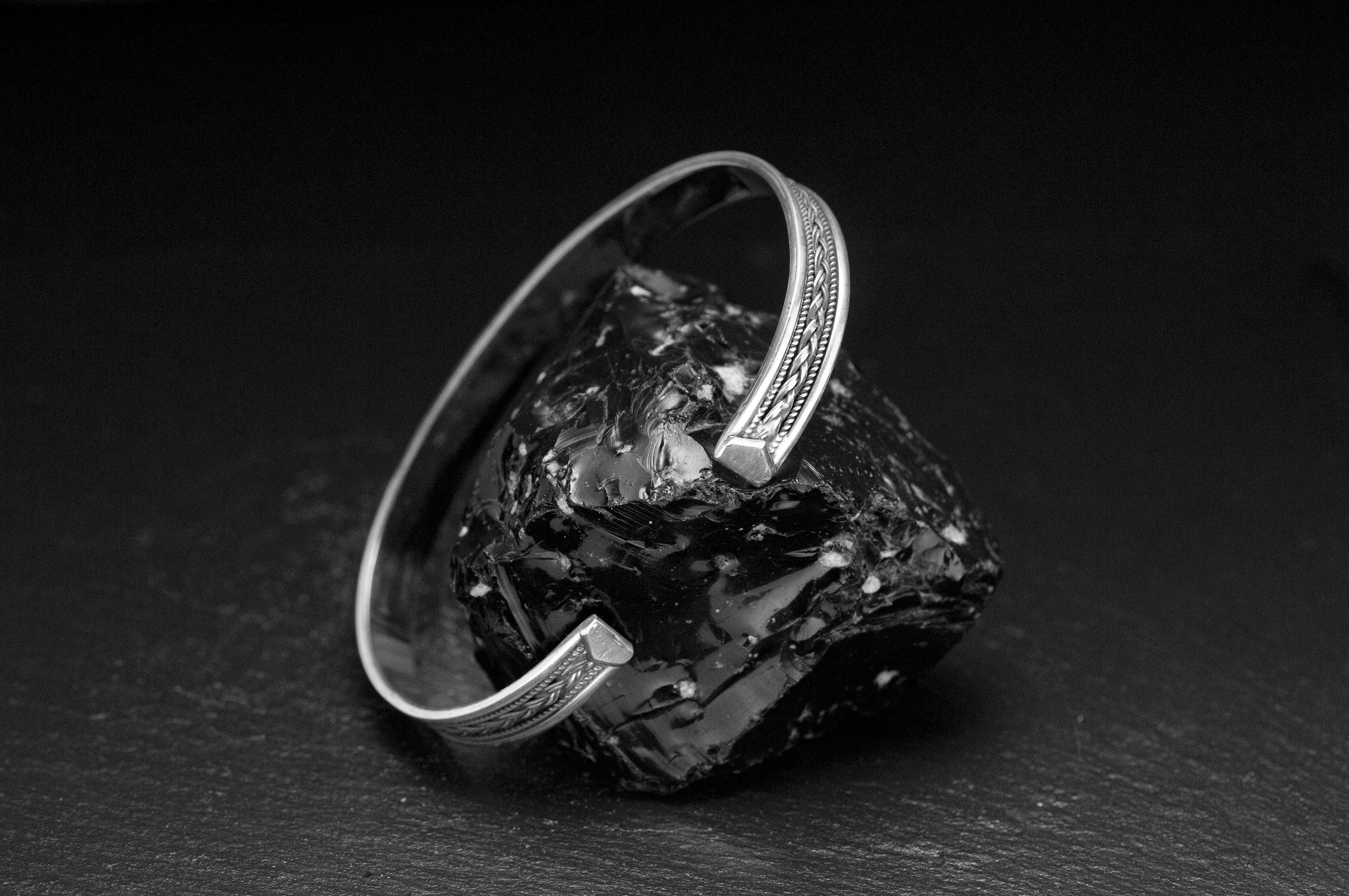 Cuff Bracelet: Sterling Silver, Custom Engraved - Unisex Style