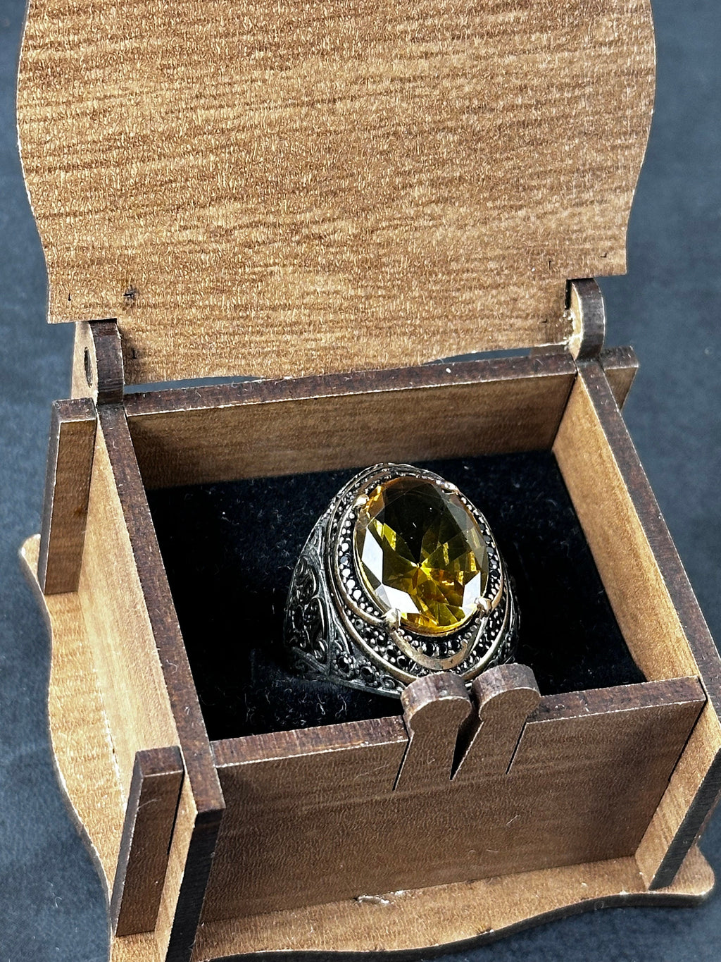 Silver Ring: Handmade with Color-Changing Sultanite - Unique Gift Boxed