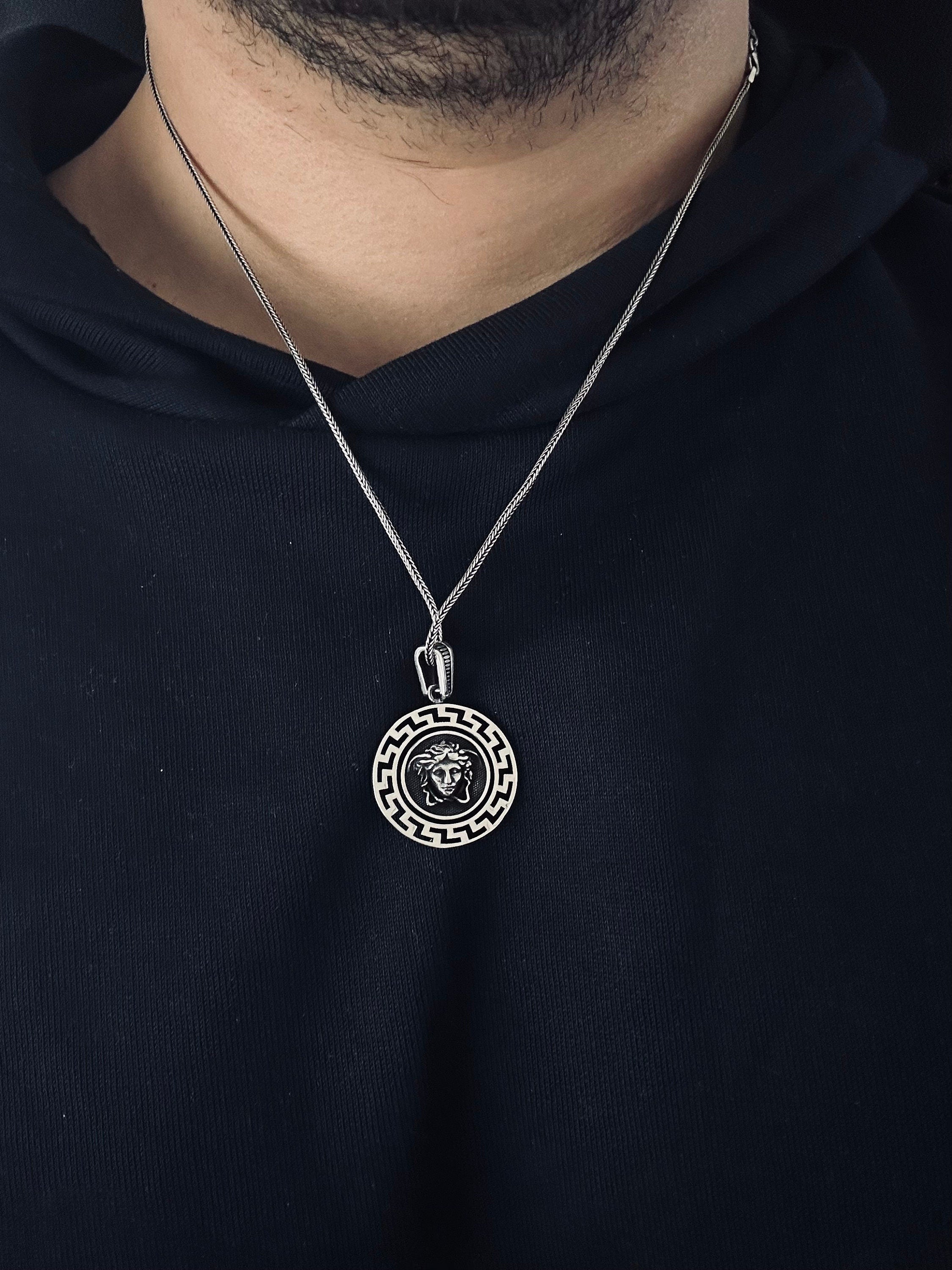 Medusa Pendant Necklace: Double-Sided Myth Design (Sterling Silver)