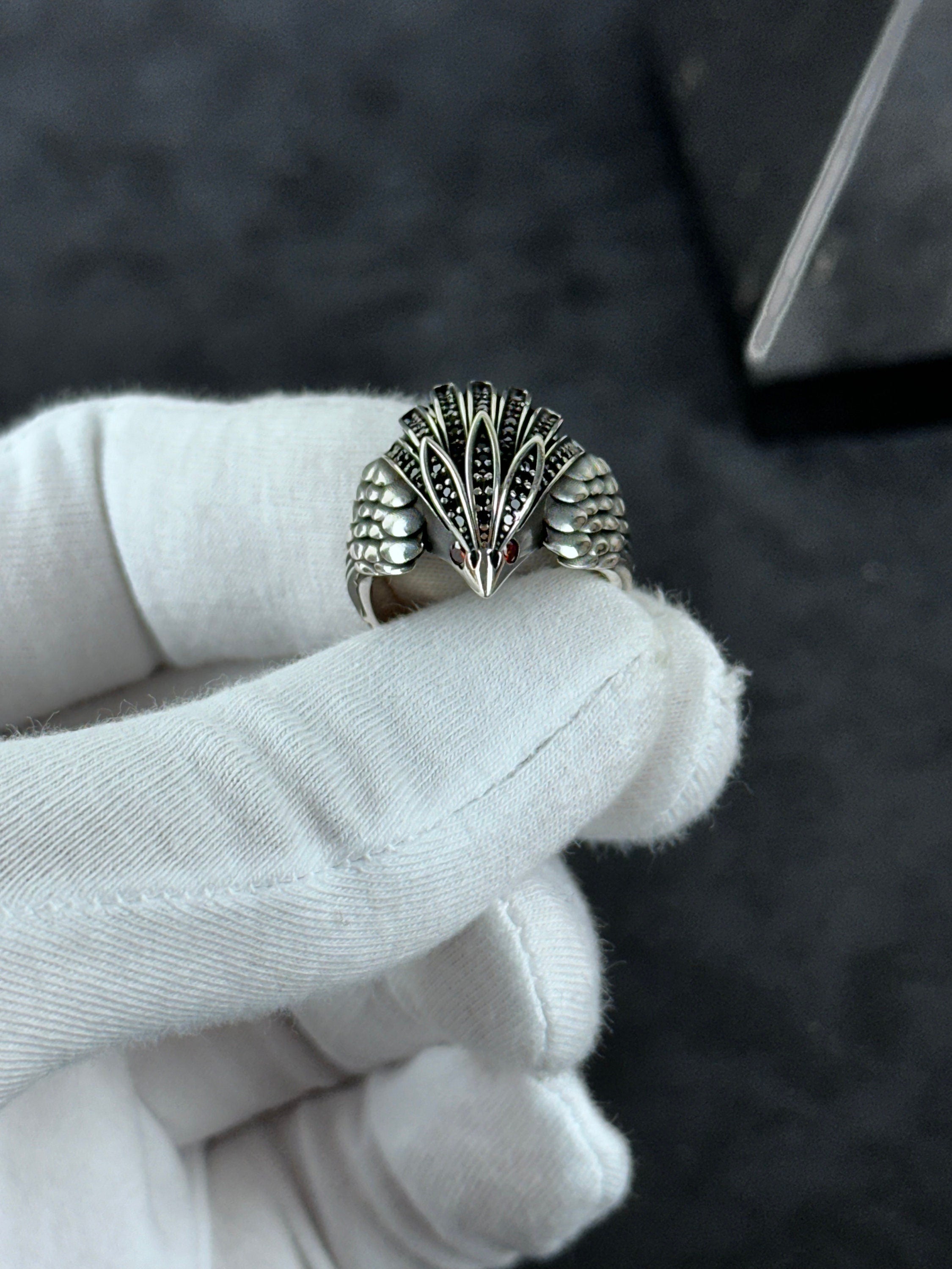 Artisan Sterling Silver Eagle Ring (Handmade, Solid 925)