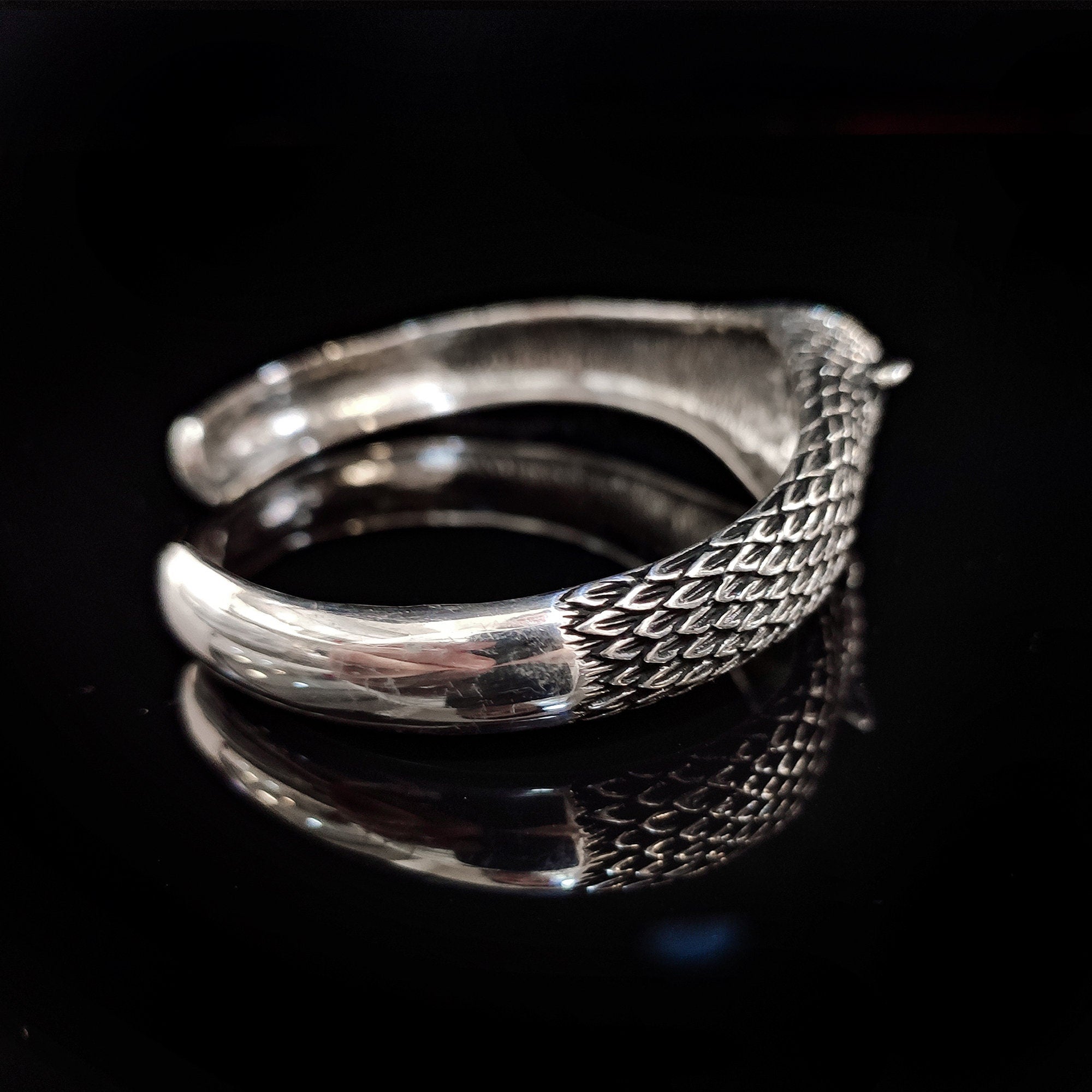 Sterling Silver Owl Cuff Bracelet (Handmade, Adjustable Size)