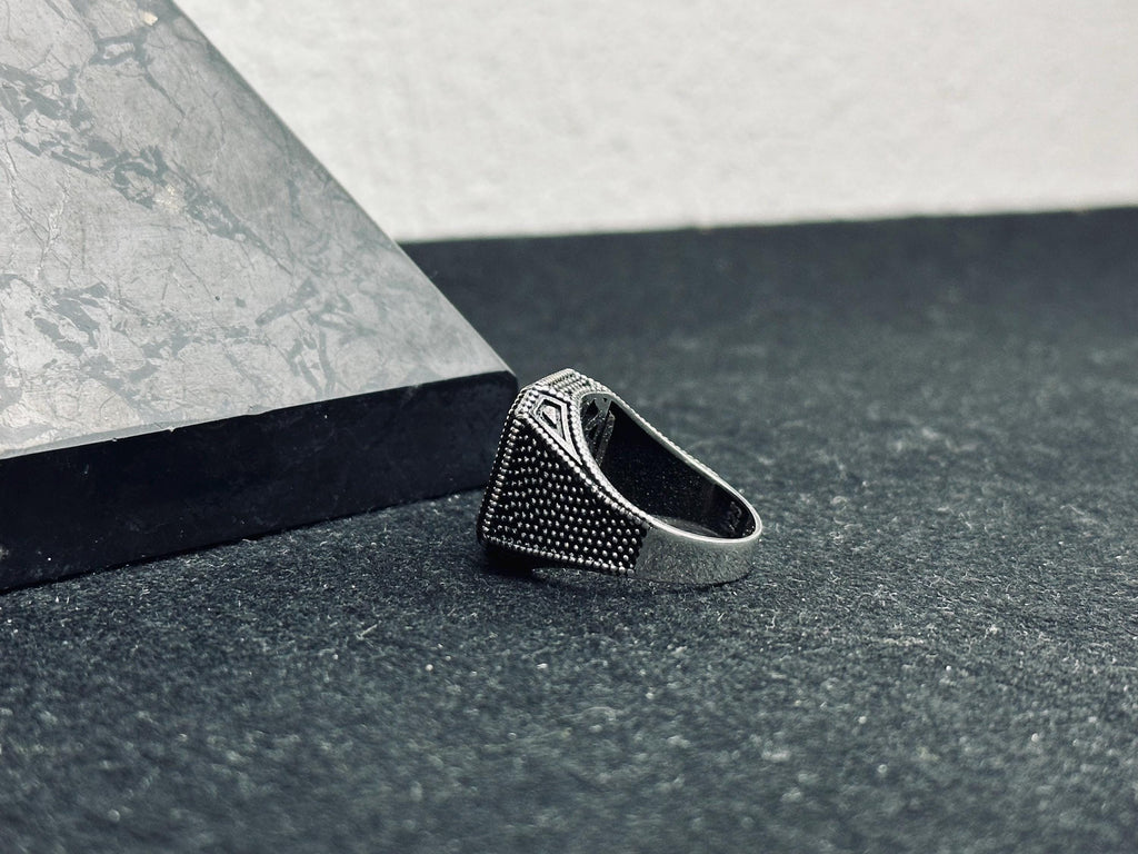 Initial Signet Ring: Sterling Silver - Custom Engraved, Unisex