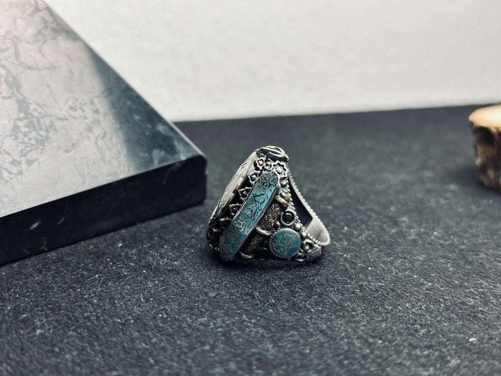 Men’s Solomon Seal Ring: Sterling Silver - Islamic Protection Jewelry