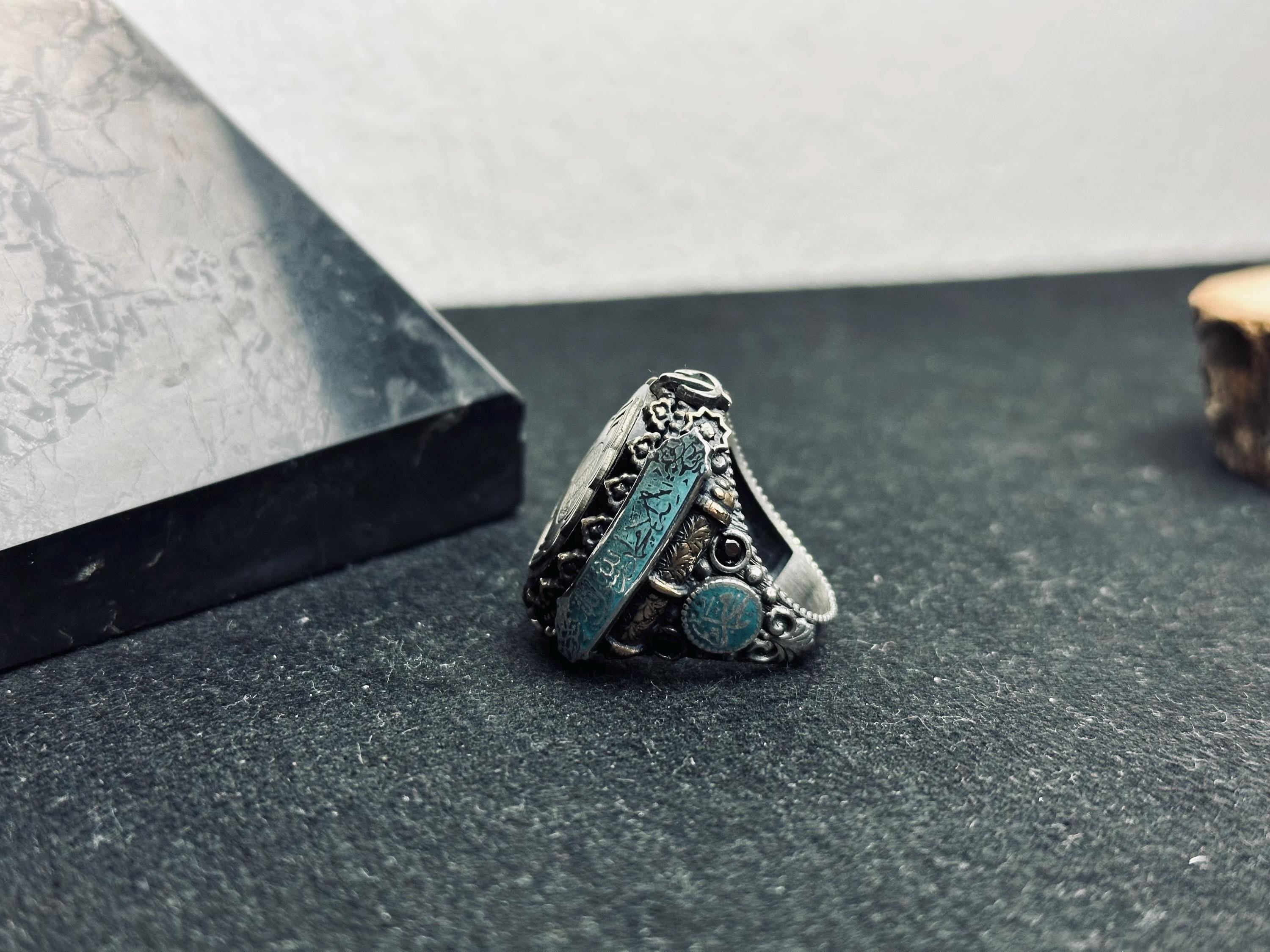 Men’s Solomon Seal Ring: Sterling Silver - Islamic Protection Jewelry