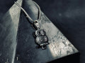 Silver Owl Necklace: Handmade Bird Pendant with Wooden Box