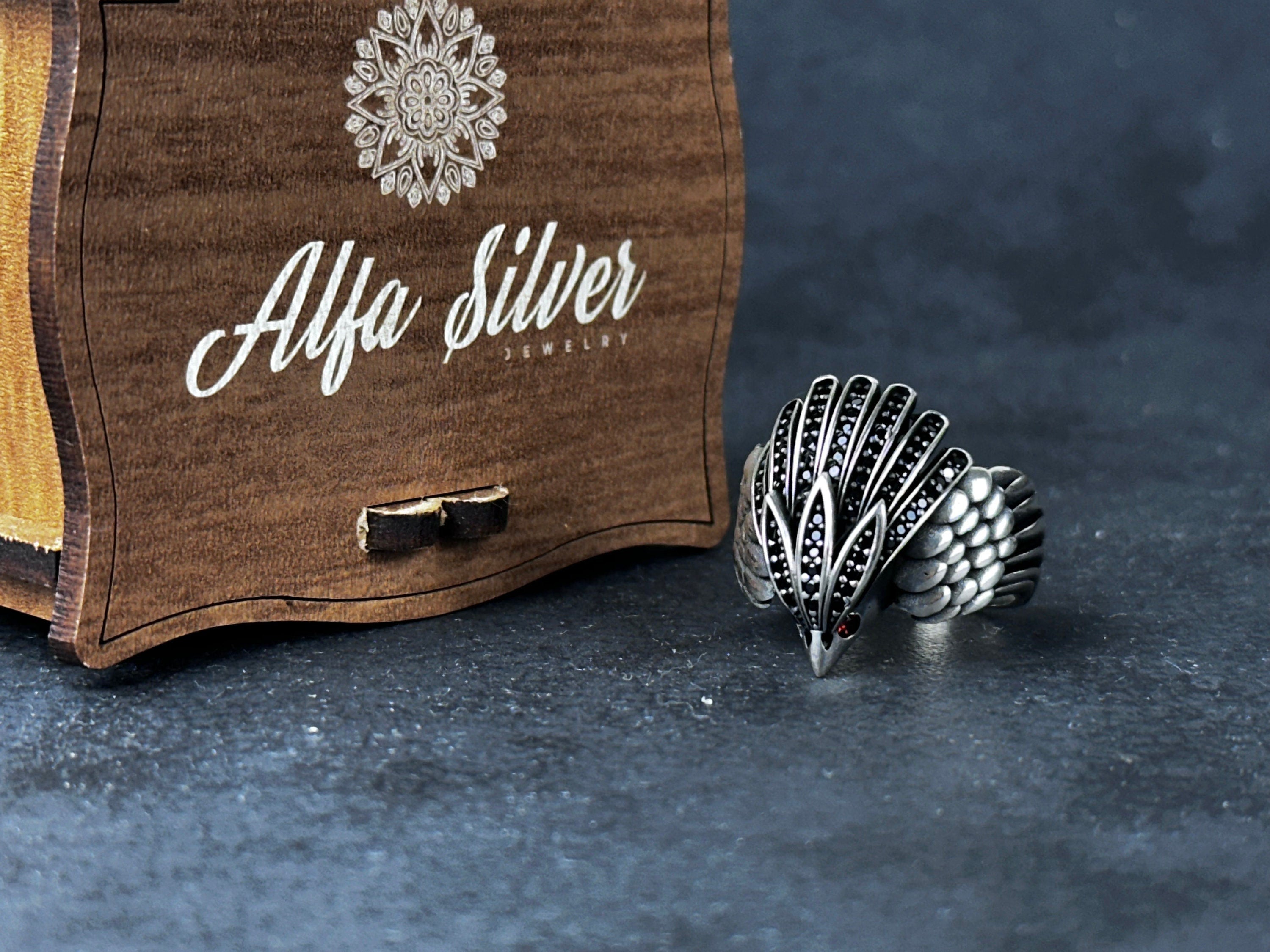 Artisan Sterling Silver Eagle Ring (Handmade, Solid 925)