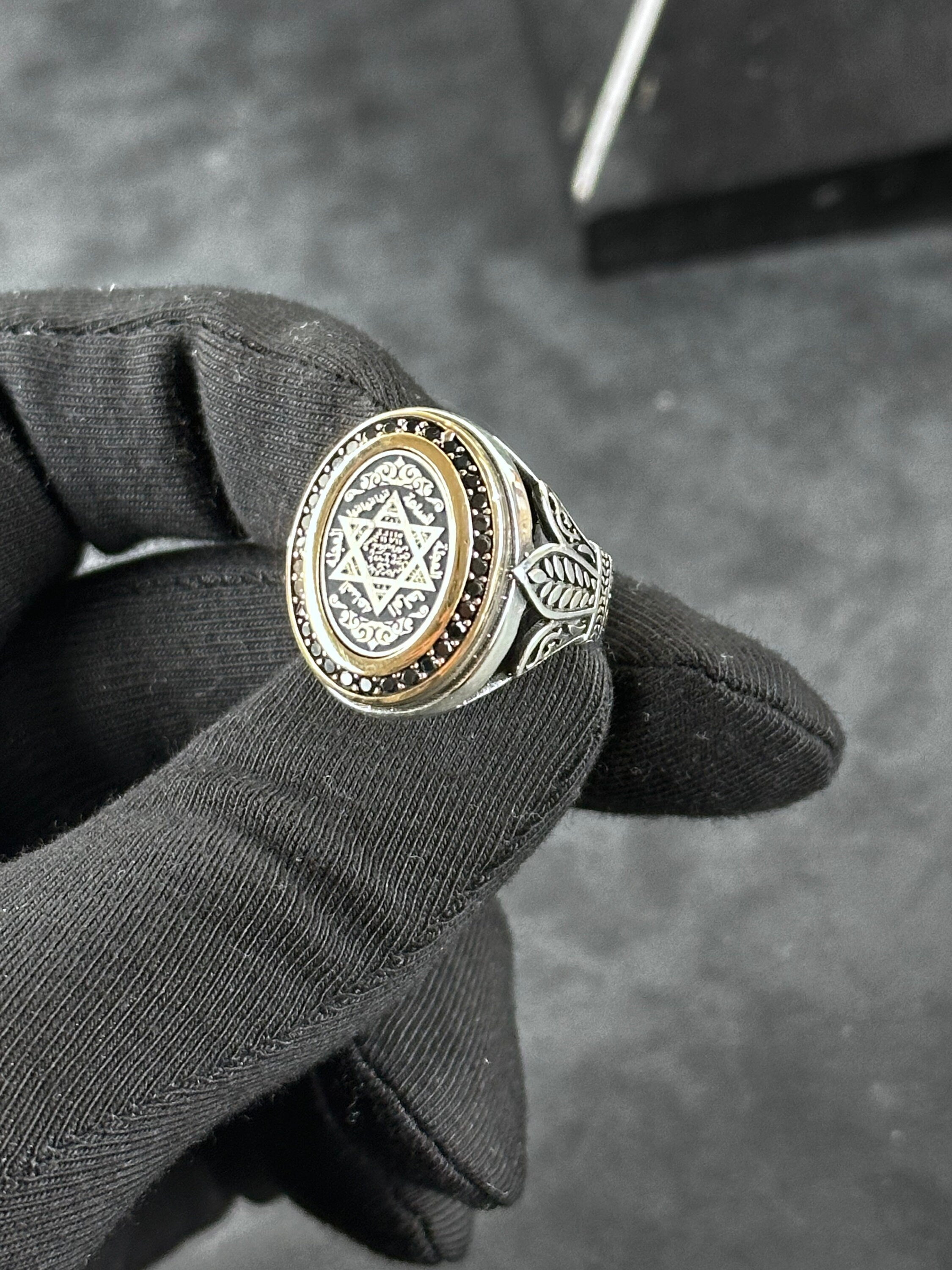 Solomon Seal Ring: Sterling Silver Talisman for Protection