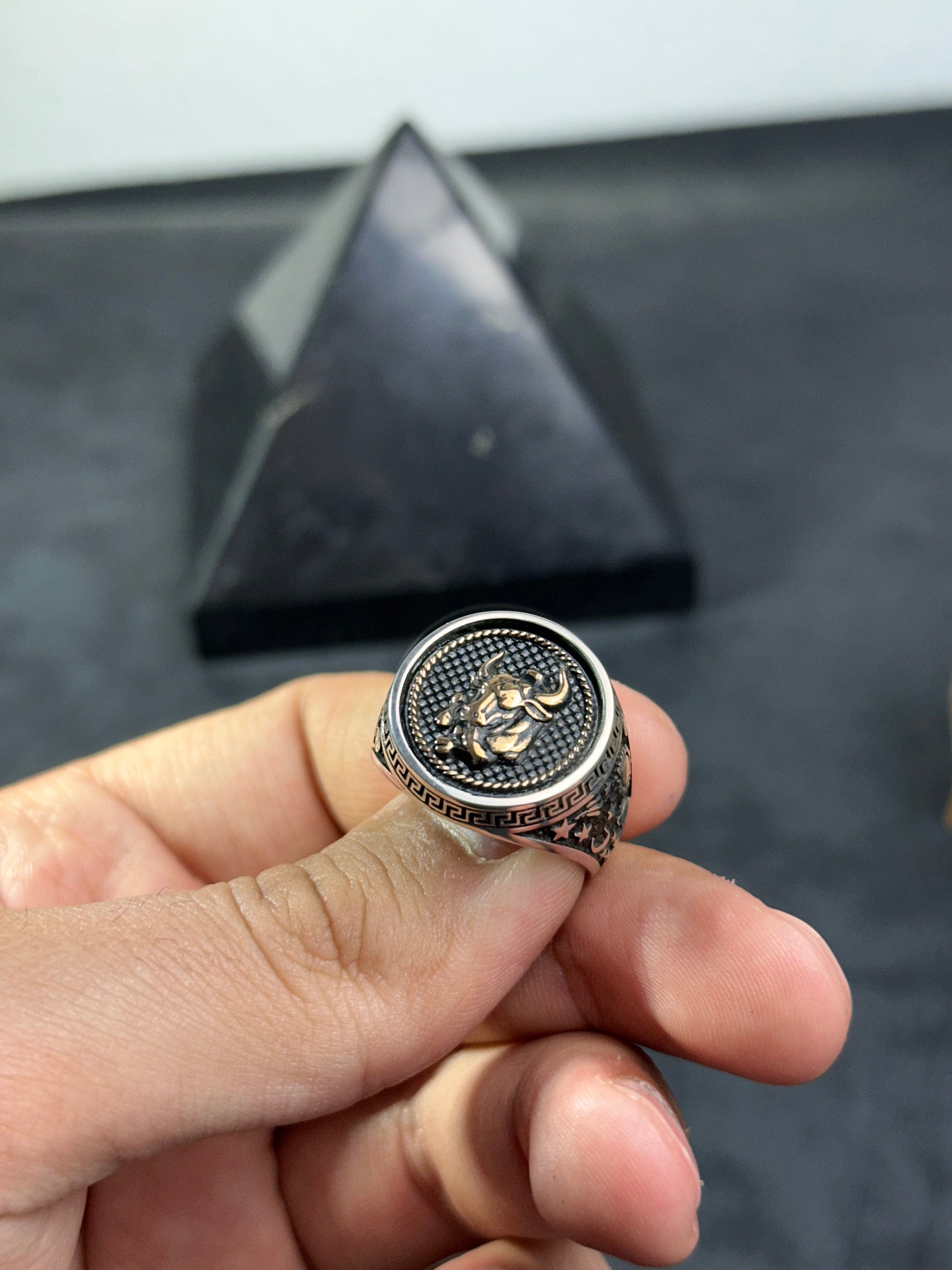 Taurus Zodiac Ring - Sterling Silver Astrology Jewelry