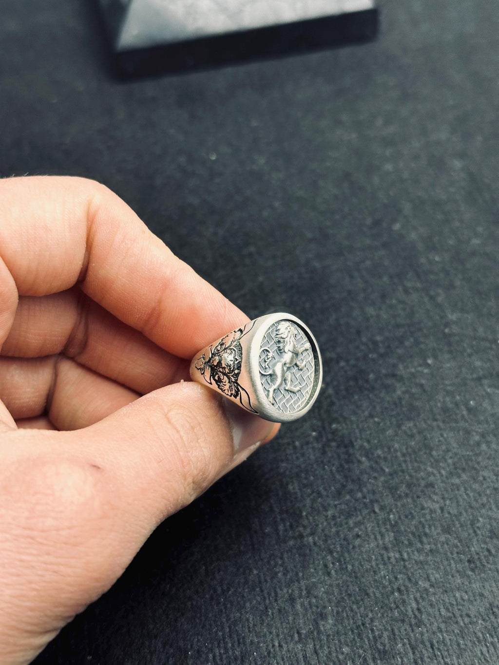 Lion Ring: Bold Sterling Silver - Chunky Gothic Zodiac Style