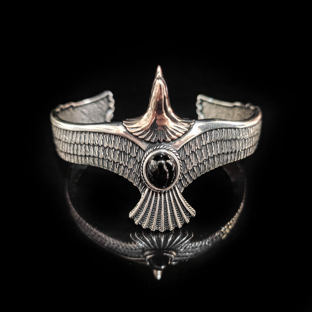 Handmade Sterling Silver Eagle Bracelet (Adjustable, Unisex)