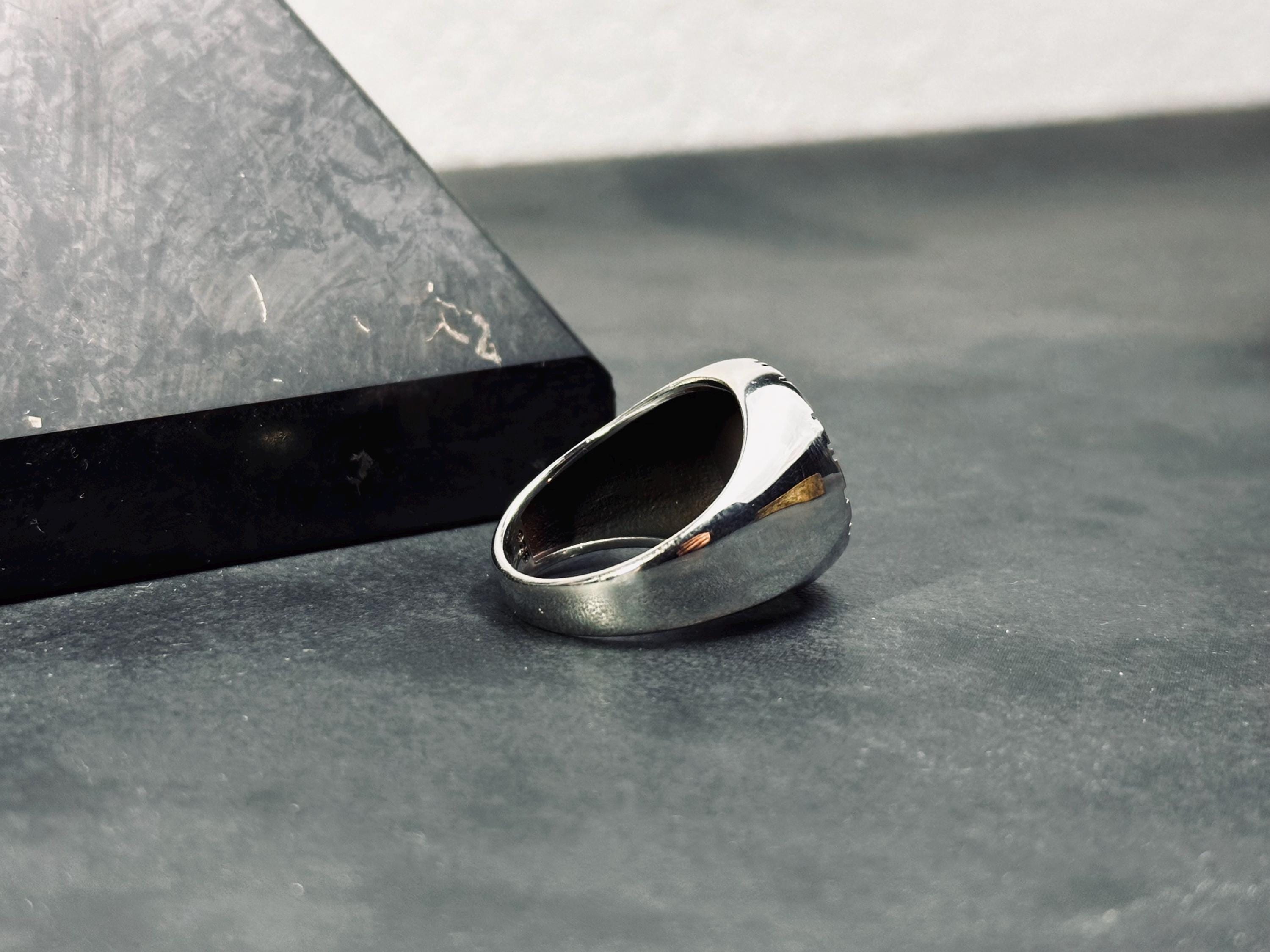 Gearwheel Ring: Men's Sterling Silver Statement (Handmade Sizes)