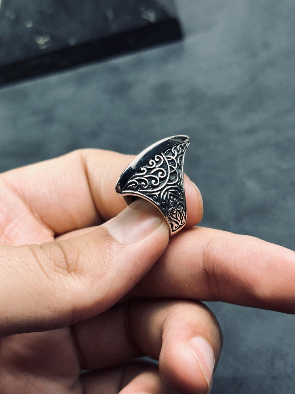 Thumb Ring: Sterling Silver Ouroboros - Greek Myth Inspired