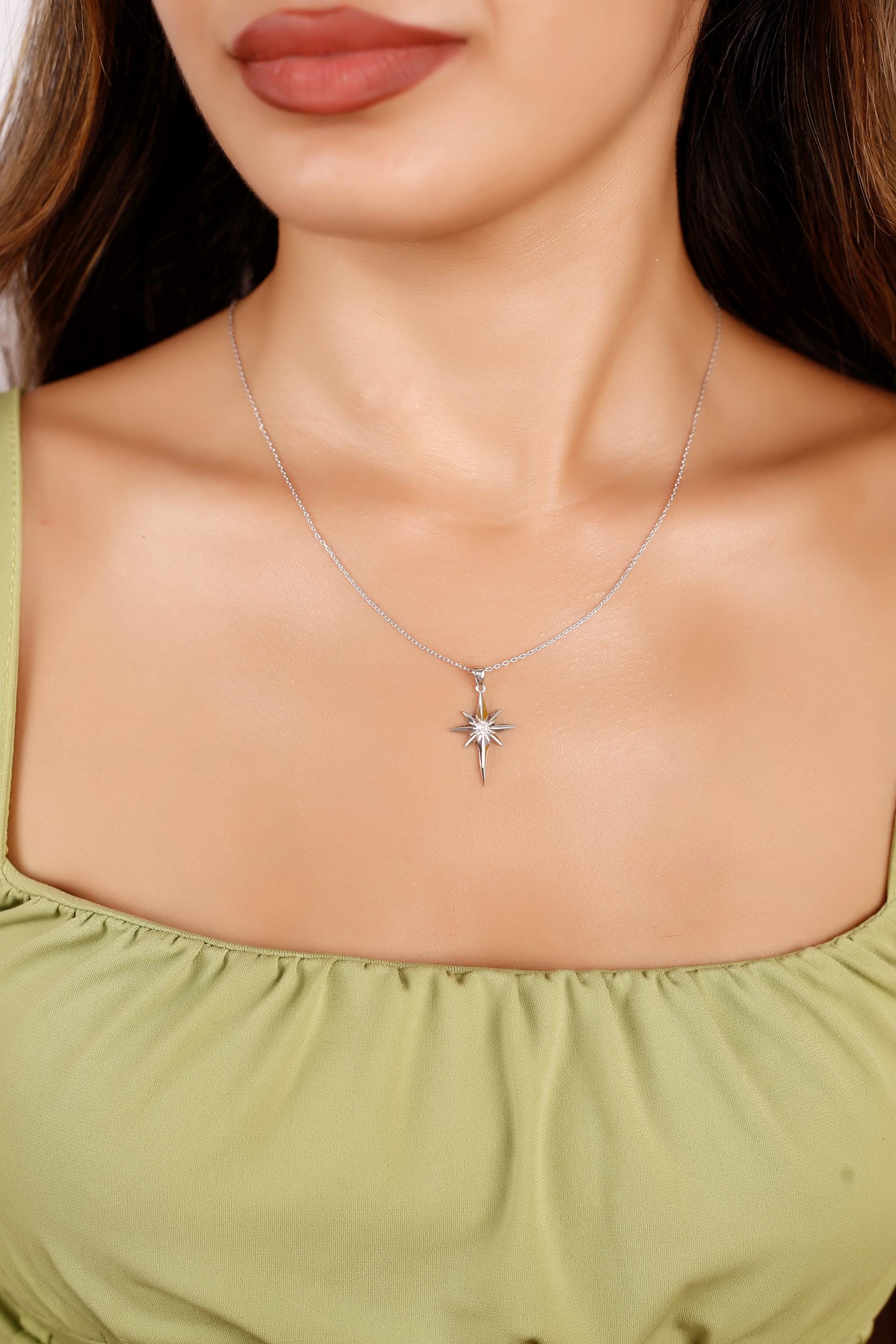 North Star Constellation Necklace, Gold Plated 925 Silver Y Pendant, CZ Star Jewelry, Adjustable Lariat Necklace, Birthday Gift