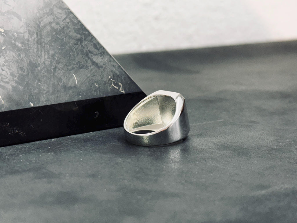 Sterling Silver Square Ring - Elegant Everyday Band