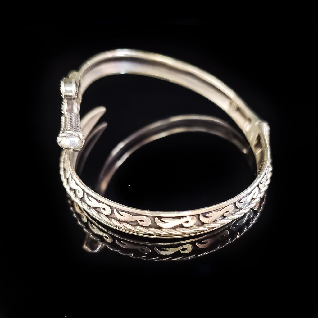 Sterling Silver Sword Bracelet: Blackstone Warrior Cuff