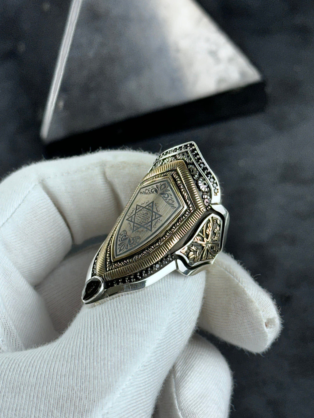 Seal of Solomon Ring: Sterling Silver Zihgir - Handmade Statement