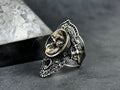 Zihgir Statement Ring: Twin Eagle Design (Adjustable Sterling Silver)
