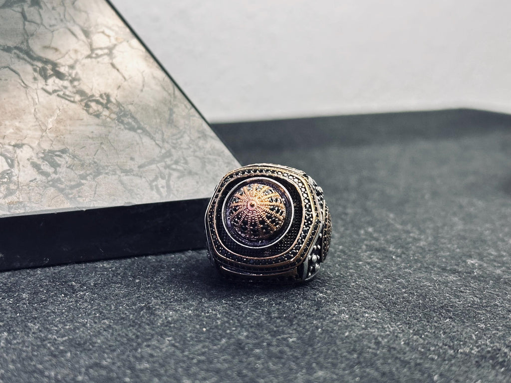 Sterling Silver Masjid Ring - Arabic Calligraphy, Handmade Design