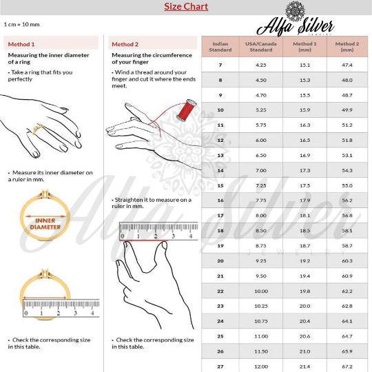 Sterling Silver Solomon's Seal Ring - Spiritual Protection Symbol